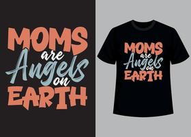 Engel Mama Typografie t Hemd Design vektor