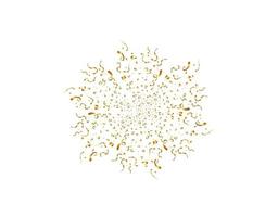 Konfetti isoliert auf weißem Hintergrund. goldene Bänder. festliche Vektorillustration vektor