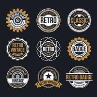 Circle Vintage och Retro Badge Design Collection vektor