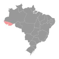 tunnland Karta, stat av Brasilien. vektor illustration.