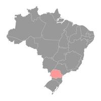 Parana-Karte, Bundesstaat Brasilien. Vektor-Illustration. vektor