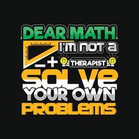 Mathematik T-Shirt Design vektor