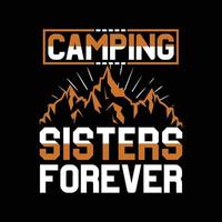 Camping-T-Shirt-Design vektor