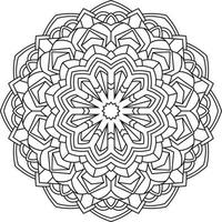 umrissen geometrisch Mandala Vektor Linie Kunst, Färbung Seite