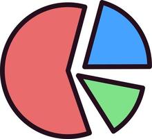 Kreisdiagramm-Vektorsymbol vektor