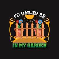 Gartenarbeit T-Shirt Design vektor