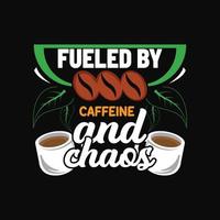 Kaffee-T-Shirt-Design vektor