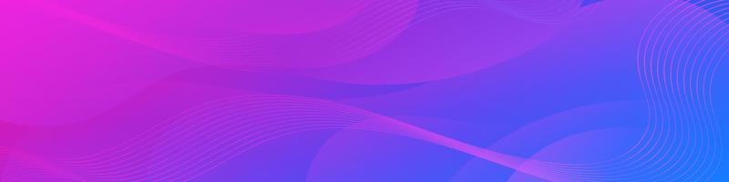 abstrakt Gradient lila und Blau Flüssigkeit Welle Banner Vorlage vektor