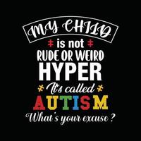 autism t-shirt design vektor