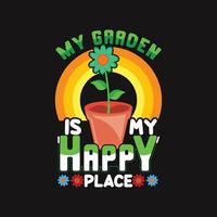 Gartenarbeit T-Shirt Design vektor