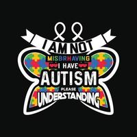 autism t-shirt design vektor