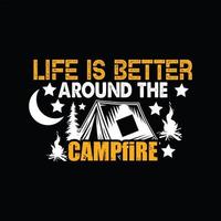 Camping-T-Shirt-Design vektor