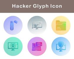 Hacker-Vektor-Icon-Set vektor