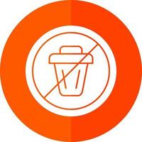 Kein Littering-Vektor-Icon-Design vektor