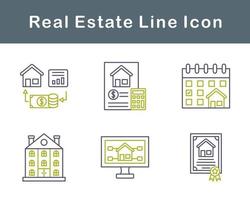 verklig egendom vektor ikon uppsättning