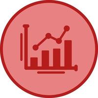 Bar Diagramm einzigartig Vektor Symbol