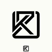 enkel och unik brev eller ord k2d font i skära fyrkant linje avrundad bild grafisk ikon logotyp design abstrakt begrepp vektor stock. kan vara Begagnade som symbol relaterad till Hem första eller monogram