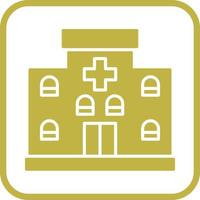 Krankenhaus einzigartig Vektor Symbol