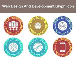 Netz Design und Entwicklung Vektor Symbol einstellen