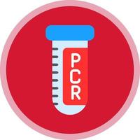 Pcr-Testvektor-Icon-Design vektor