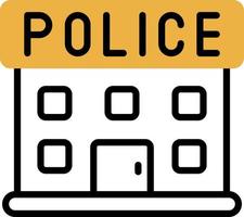 polis station vektor ikon design