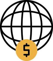 värld finansiell vektor ikon design