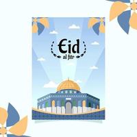 eid al fitr Gruß Illustration Vorlage Design vektor