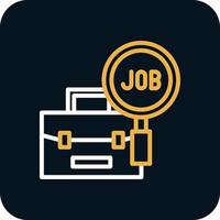 Jobsuche-Vektor-Icon-Design vektor