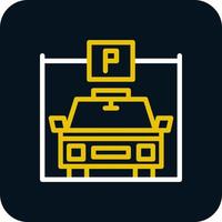 Parkplatz-Vektor-Icon-Design vektor