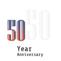 50-årsjubileum för design för vektor för mall för färgfärg