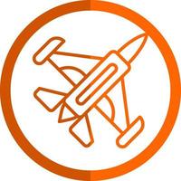 Düsenflugzeug-Vektor-Icon-Design vektor