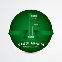 glad Saudiarabien nationaldag firande vektor mall design illustration