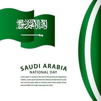 glad Saudiarabien nationaldag firande vektor mall design illustration