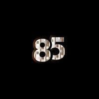 85 Jahre Jubiläumsfeier elegante schwarze Zahl Vektor Vorlage Design Illustration