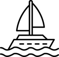 segeln Boot Symbol vektor