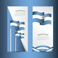 glad argentina självständighetsdagen firande vektor mall design illustration