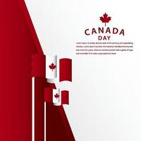 glad Kanada dag firande vektor mall design illustration
