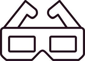 Vektorsymbol für 3D-Brille vektor