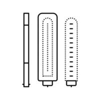 Mopp Reinigung Zubehörteil zum Waschen Fußboden Linie Symbol Vektor illust