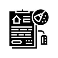 slutet av arrende rengöring glyf ikon vektor illustration