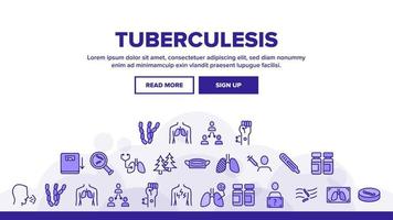 Tuberkulose Krankheit Landung Header Vektor