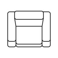 stol topp se linje ikon vektor illustration