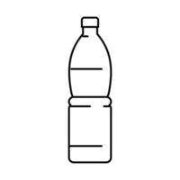 trinken Wasser Plastik Flasche Linie Symbol Vektor Illustration