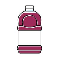 recyceln Saft Plastik Flasche Farbe Symbol Vektor Illustration