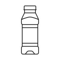 tömma juice plast flaska linje ikon vektor illustration