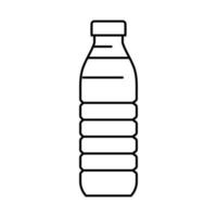 trinken Saft Plastik Flasche Linie Symbol Vektor Illustration