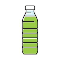 trinken Saft Plastik Flasche Farbe Symbol Vektor Illustration