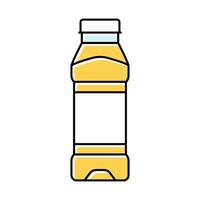 leeren Saft Plastik Flasche Farbe Symbol Vektor Illustration