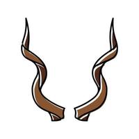 antilop vilda djur och växter djur- Färg ikon vektor illustration