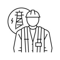 elektrisch Ingenieur Technologie Linie Symbol Vektor Illustration